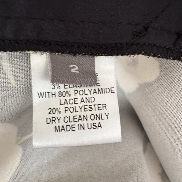 Lela Rose Midnight Floral Lace Hem Double Breasted Wrap Dress Size 2 NWT - Picture 15 of 16